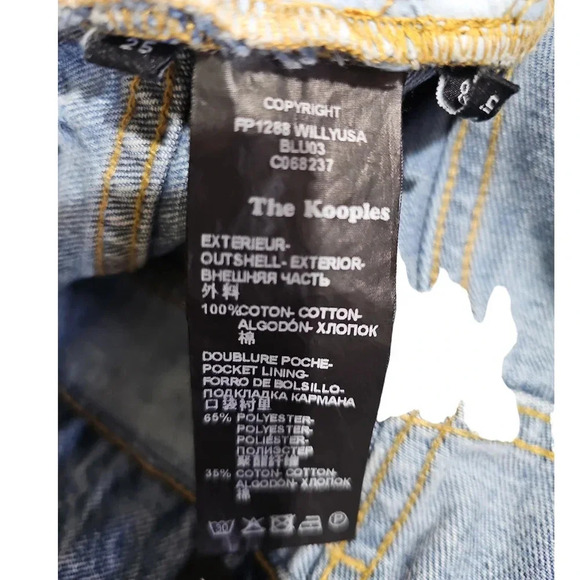 The Kooples Willy Heavy Destroy Jeans Blue Size 25 - Picture 6 of 7